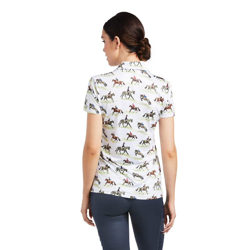 Ariat Women's Motif Polo Shirt - Good Show Print-1